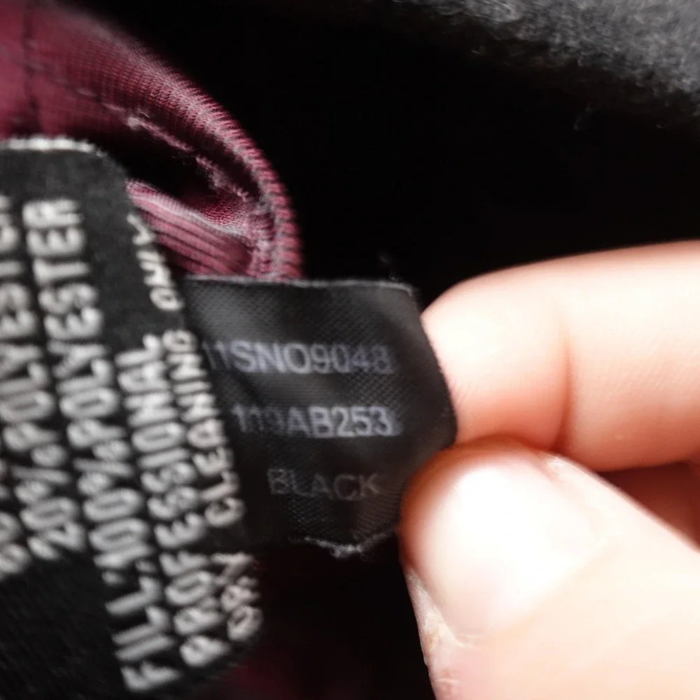 Guess‎ Jacket Mens M Black Wool Blend Field Chore Coat Cargo Utility Heavy Goth